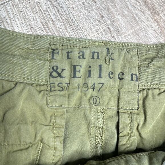 FRANK & EILEEN Wicklow Sage Mid Rise Cropped Raw Hem Pants Casual Women’s - Picture 3 of 10